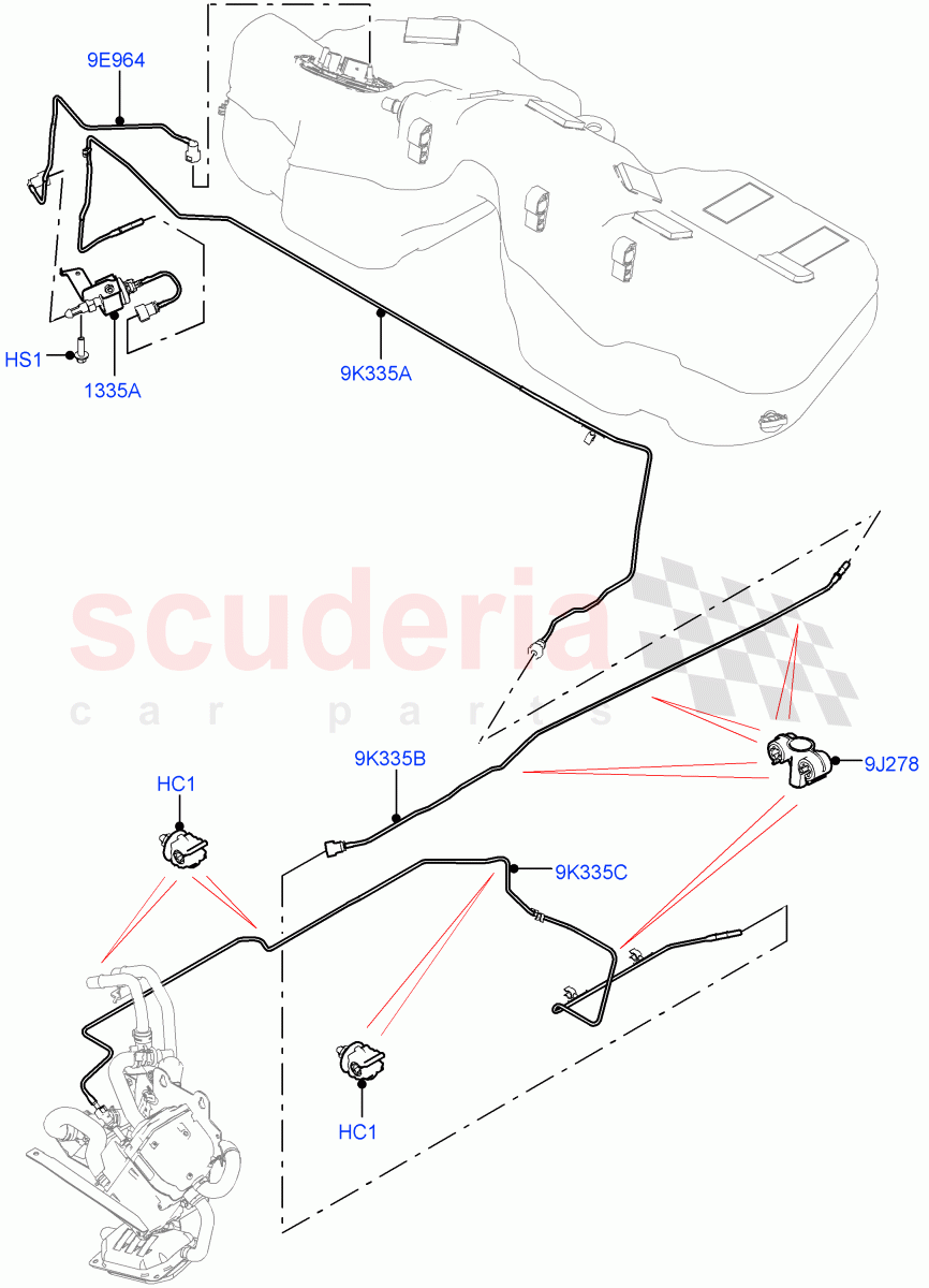 Auxiliary Fuel Fired Pre-Heater(Heater Fuel Supply)(Fuel Heater W/Pk Heat With Remote)((V)TOLA999999) of Land Rover Land Rover Range Rover Velar (2017+) [3.0 I6 Turbo Petrol AJ20P6]