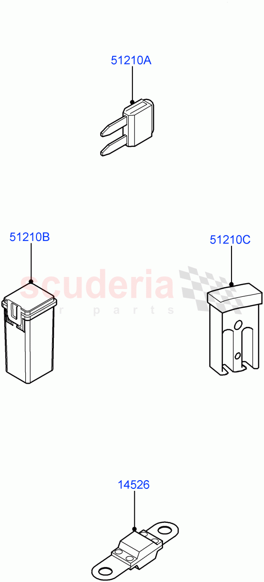 Fuses, Holders And Circuit Breakers of Land Rover Land Rover Range Rover Sport (2014+) [2.0 Turbo Petrol AJ200P]