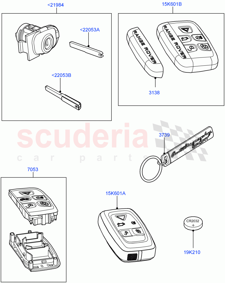 Vehicle Lock Sets And Repair Kits ((V) FROMAA000001) of Land Rover Land Rover Range Rover Sport (2010-2013) [5.0 OHC SGDI SC V8 Petrol]