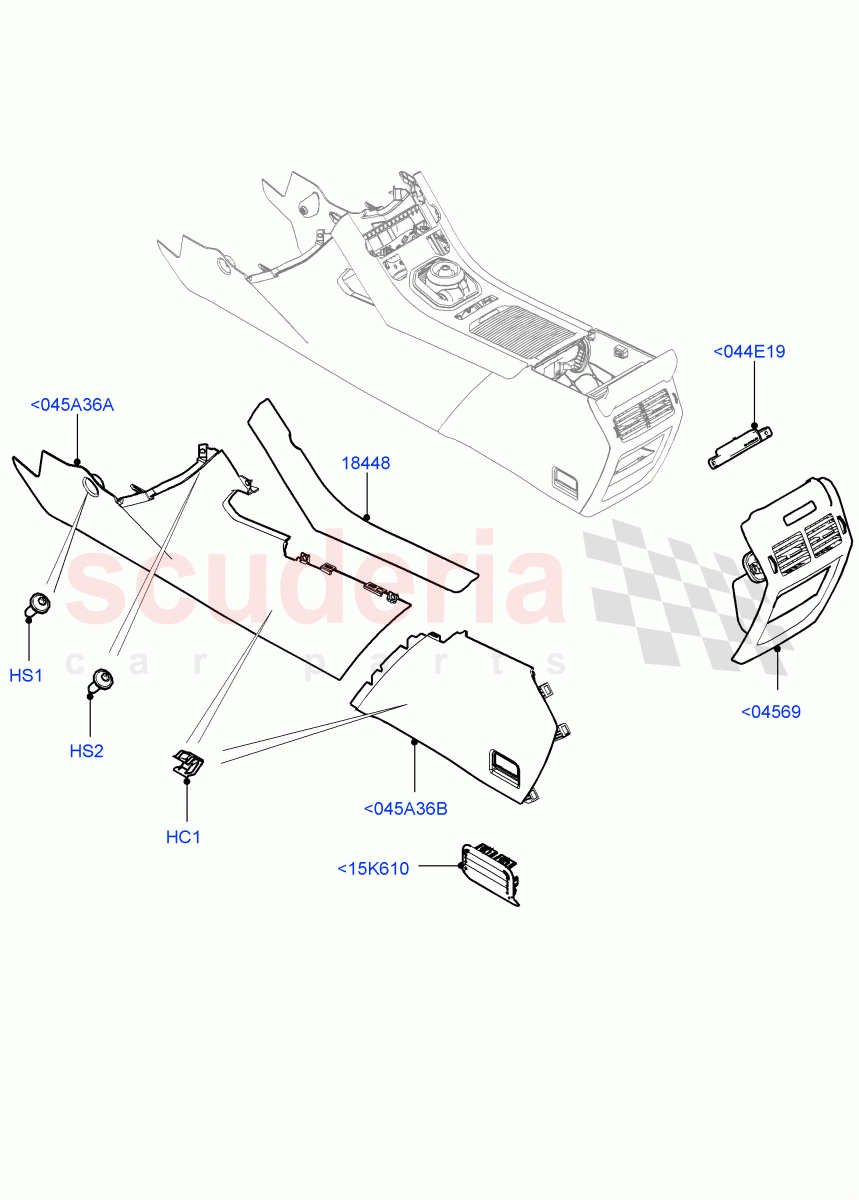 Console - Floor (External Components) (Changsu (China)) ((V) FROMEG000001) of Land Rover Land Rover Range Rover Evoque (2012-2018) [2.0 Turbo Petrol GTDI]