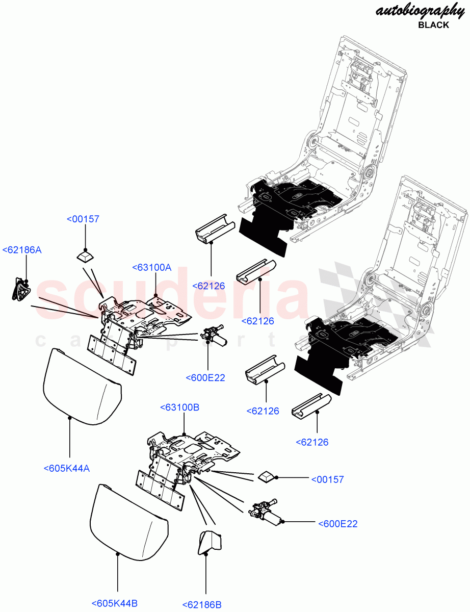 Rear Seat Base (Long Wheelbase, With 40/40 Split Individual Rr Seat) ((V) FROMEA000001, (V) TOHA999999) of Land Rover Land Rover Range Rover (2012-2021) [3.0 I6 Turbo Diesel AJ20D6]