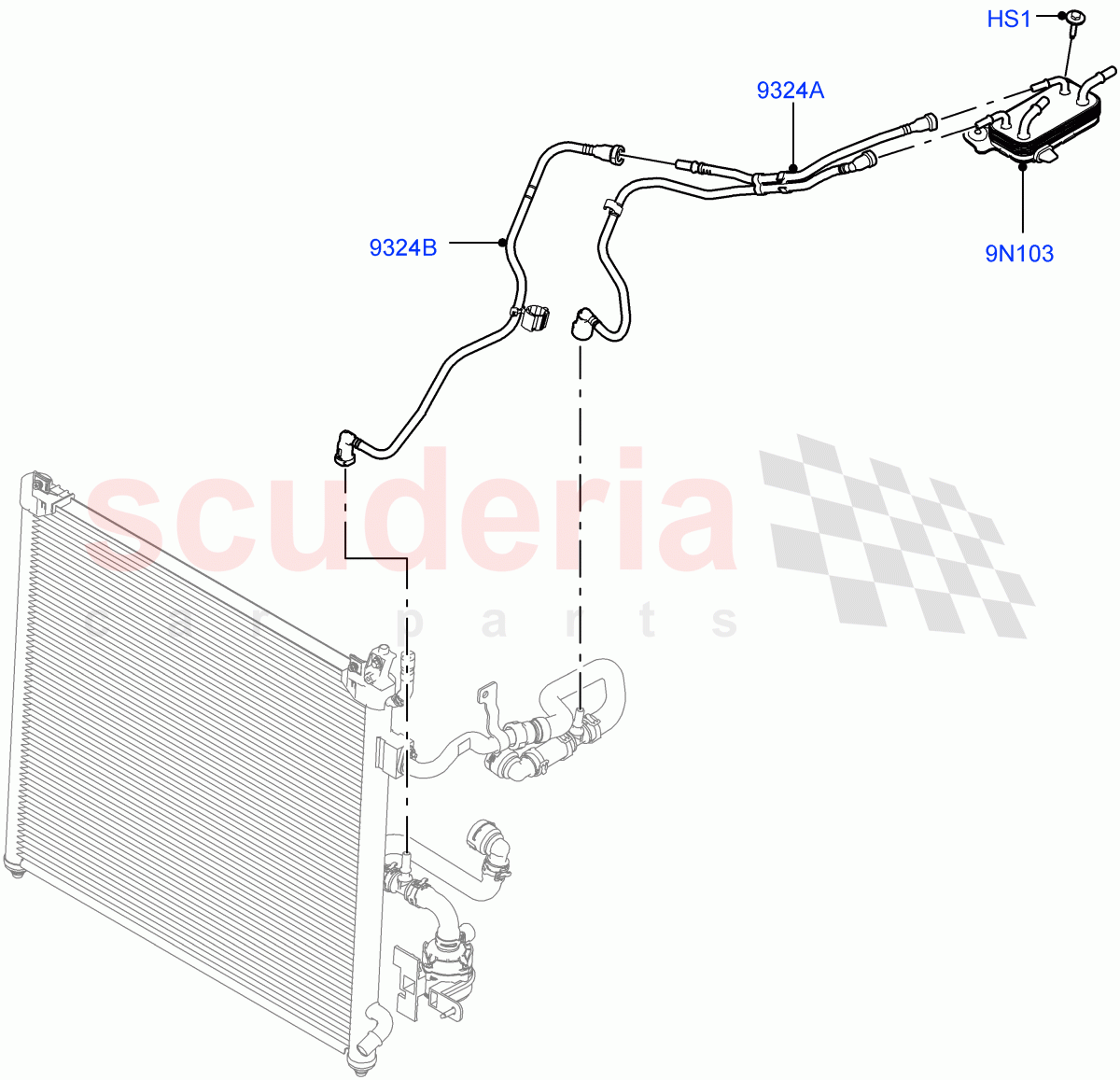 Fuel Cooler Assembly (Nitra Plant Build) (2.0L I4 DSL HIGH DOHC AJ200) of Land Rover Land Rover Defender (2020+) [2.0 Turbo Diesel]