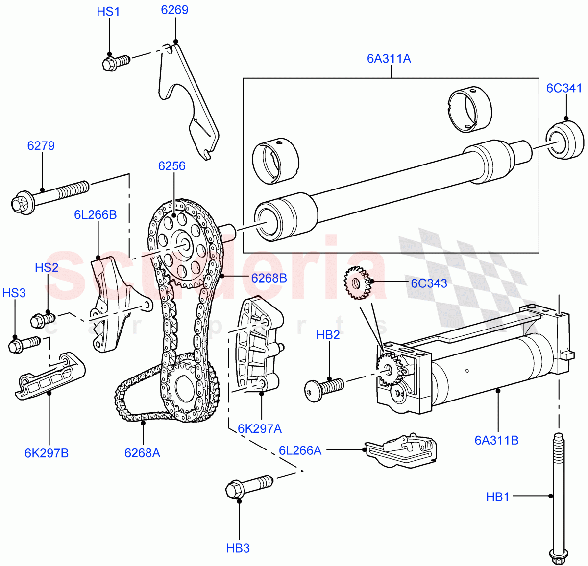 Balance Shafts And Drive (Cologne V6 4.0 EFI (SOHC)) ((V) FROMAA000001) of Land Rover Land Rover Discovery 4 (2010-2016) [4.0 Petrol V6]