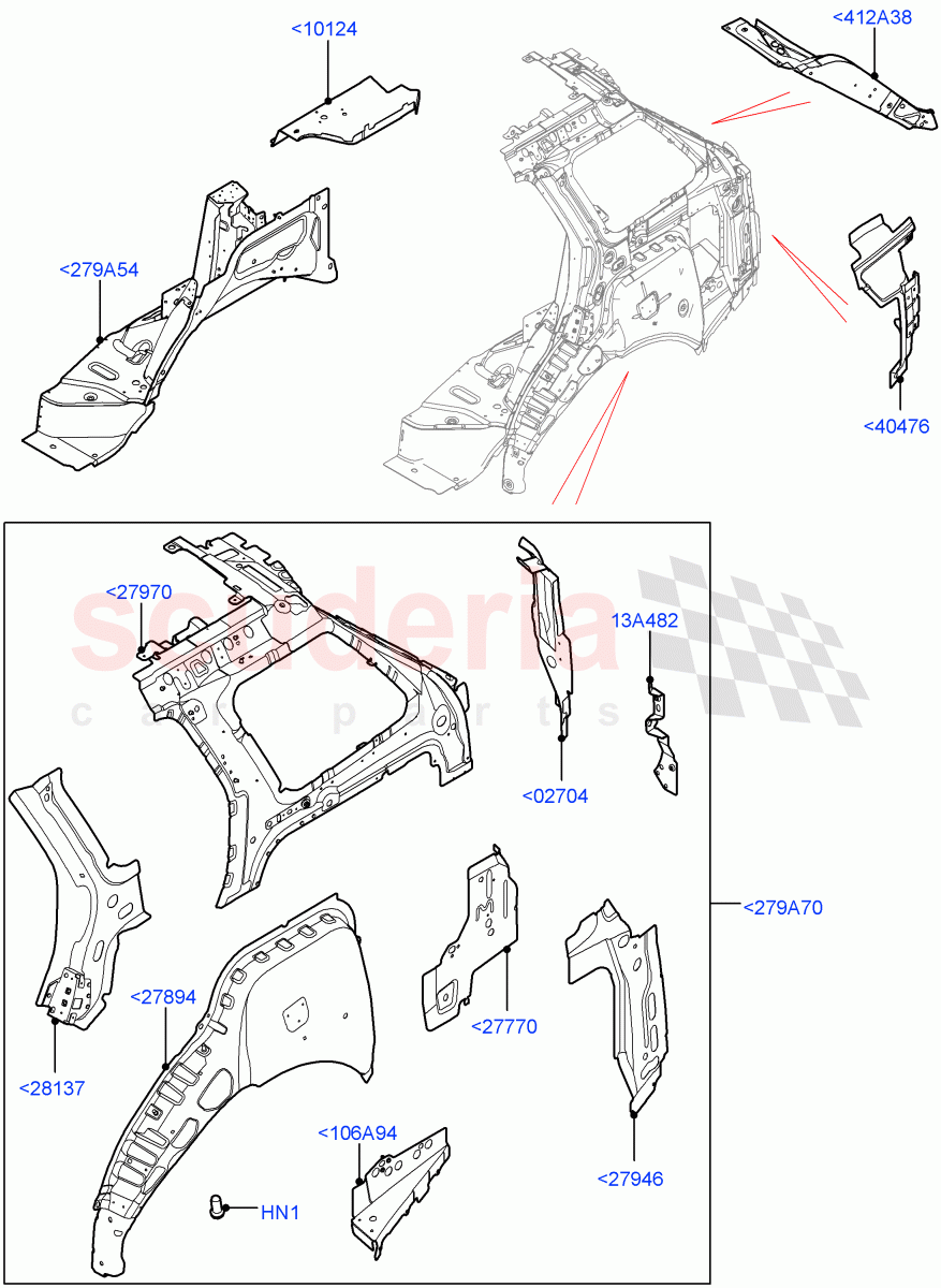 Side Panels - Inner(Middle - Rear, Inner - Rear) of Land Rover Land Rover Range Rover (2012-2021) [2.0 Turbo Petrol AJ200P]