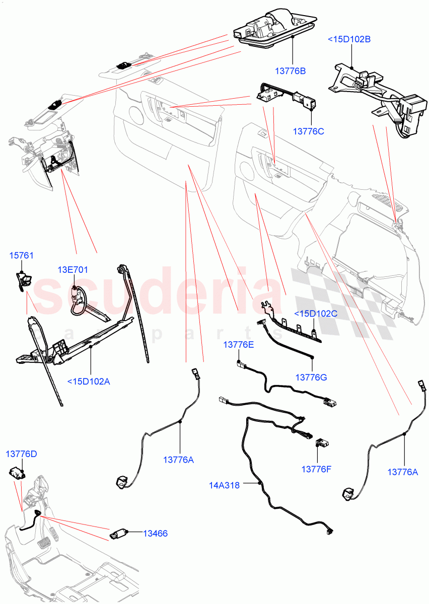 Interior Lamps (Changsu (China)) ((V) FROMKG446857) of Land Rover Land Rover Discovery Sport (2015+) [1.5 I3 Turbo Petrol AJ20P3]