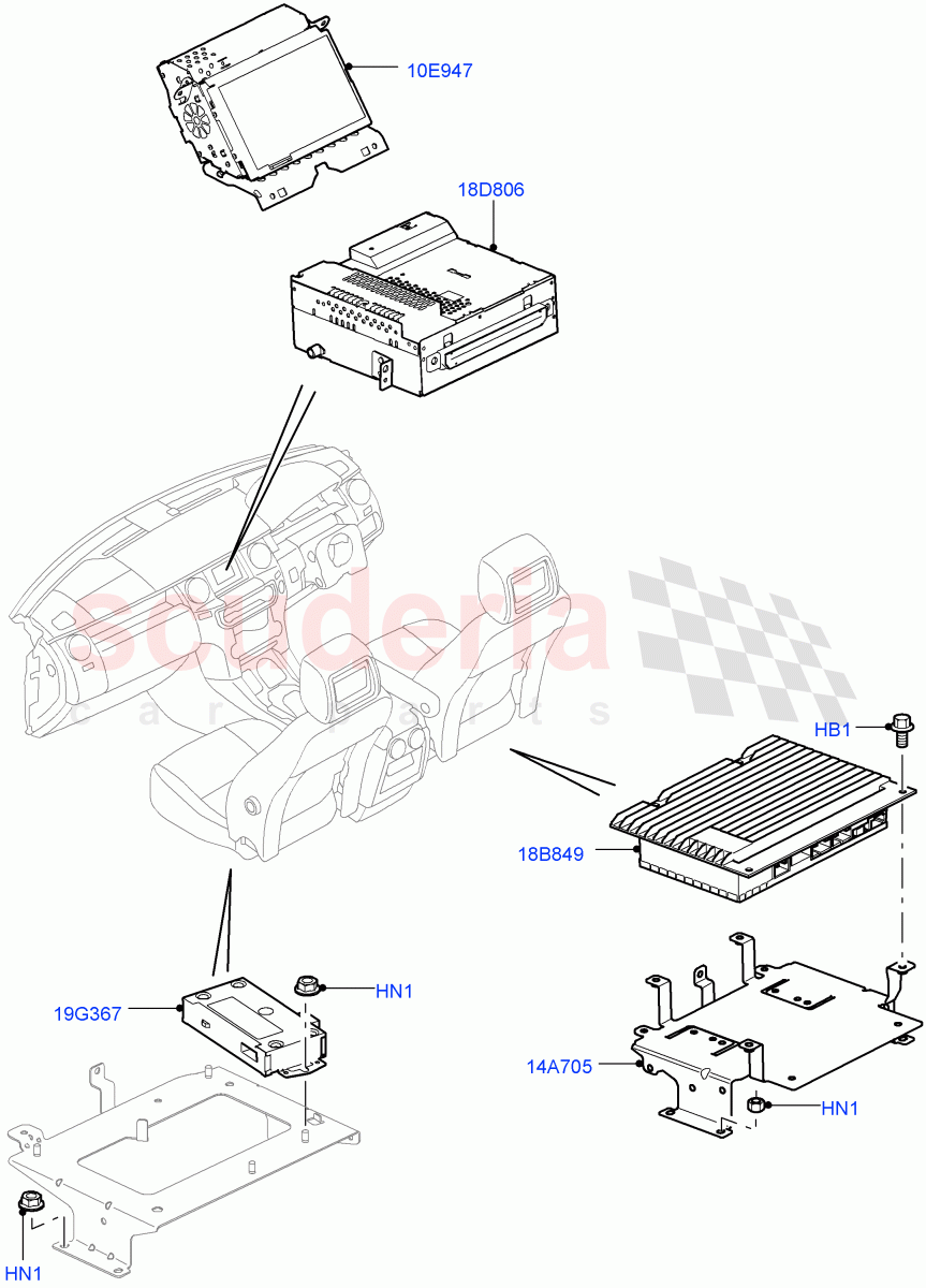 Family Entertainment System (Front Seats) ((V) FROMAA000001, (V) TOBA999999) of Land Rover Land Rover Range Rover Sport (2010-2013) [3.0 Diesel 24V DOHC TC]