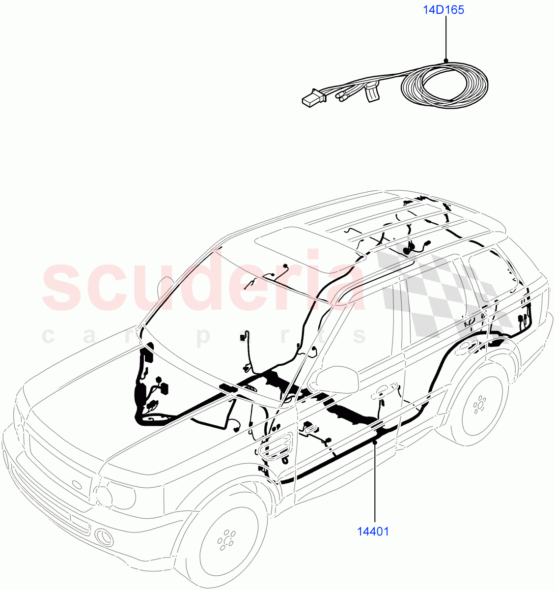 Electrical Wiring - Engine And Dash (Main Harness) ((V) FROMBA000001, (V) TOBA999999) of Land Rover Land Rover Range Rover Sport (2010-2013) [5.0 OHC SGDI NA V8 Petrol]