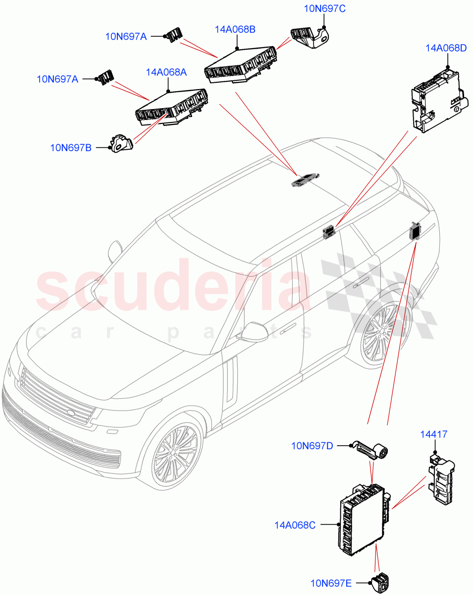 Fuses, Holders And Circuit Breakers (Rear) of Land Rover Land Rover Range Rover (2022+) [4.4 V8 Turbo Petrol NC10]