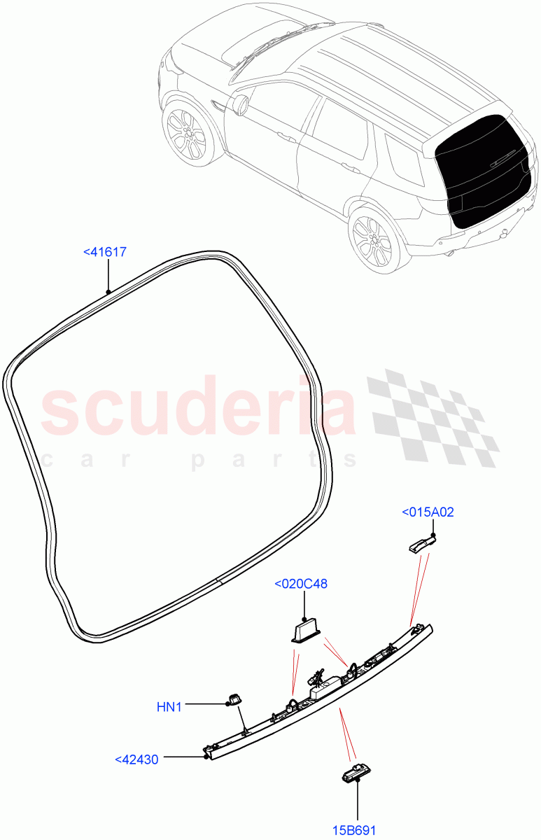 Luggage Compartment Door (Weatherstrips And Seals) (Itatiaia (Brazil)) ((V) FROMGT000001) of Land Rover Land Rover Discovery Sport (2015+) [2.2 Single Turbo Diesel]