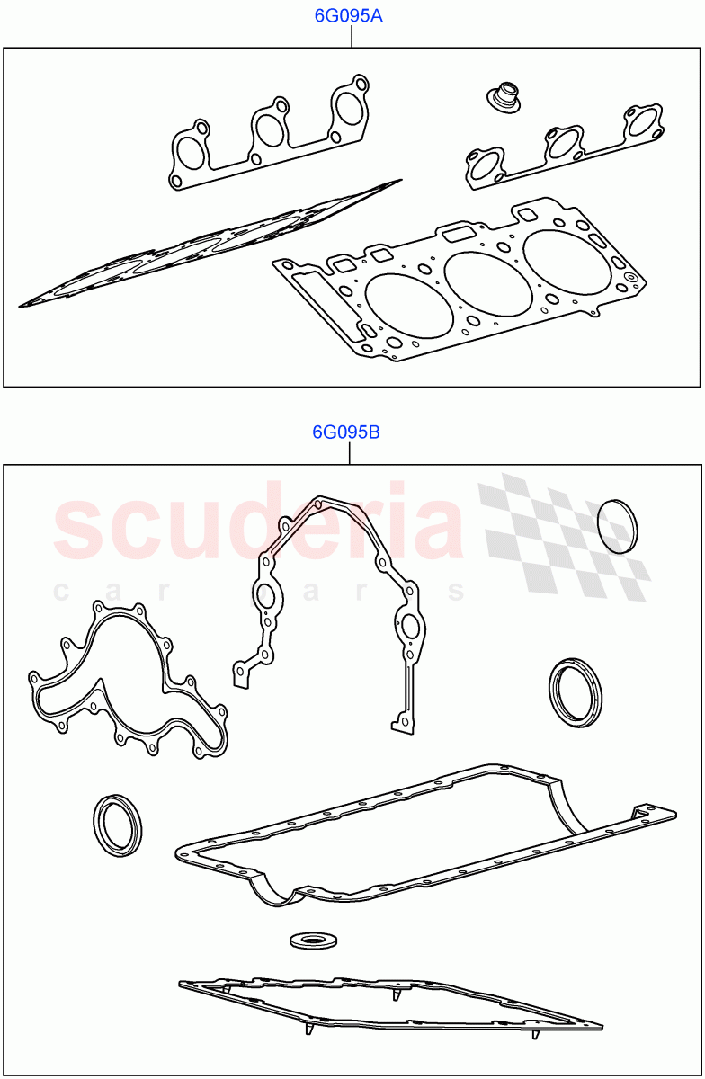Engine Gasket Kits (Cologne V6 4.0 EFI (SOHC)) ((V) FROMAA000001) of Land Rover Land Rover Discovery 4 (2010-2016) [4.0 Petrol V6]