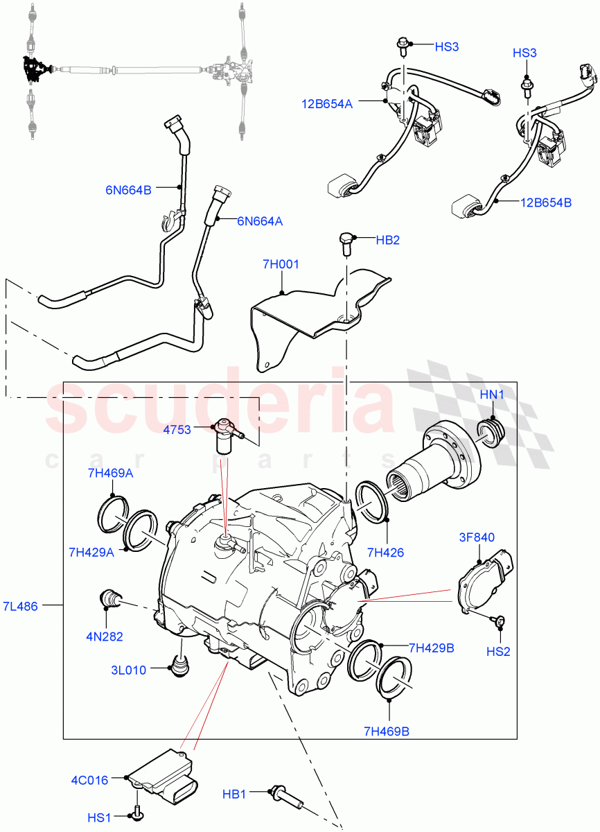 Front Axle Case (Halewood (UK), Electric Engine Battery-MHEV, Less Electric Engine Battery) ((V) FROMLH000001) of Land Rover Land Rover Discovery Sport (2015+) [2.2 Single Turbo Diesel]