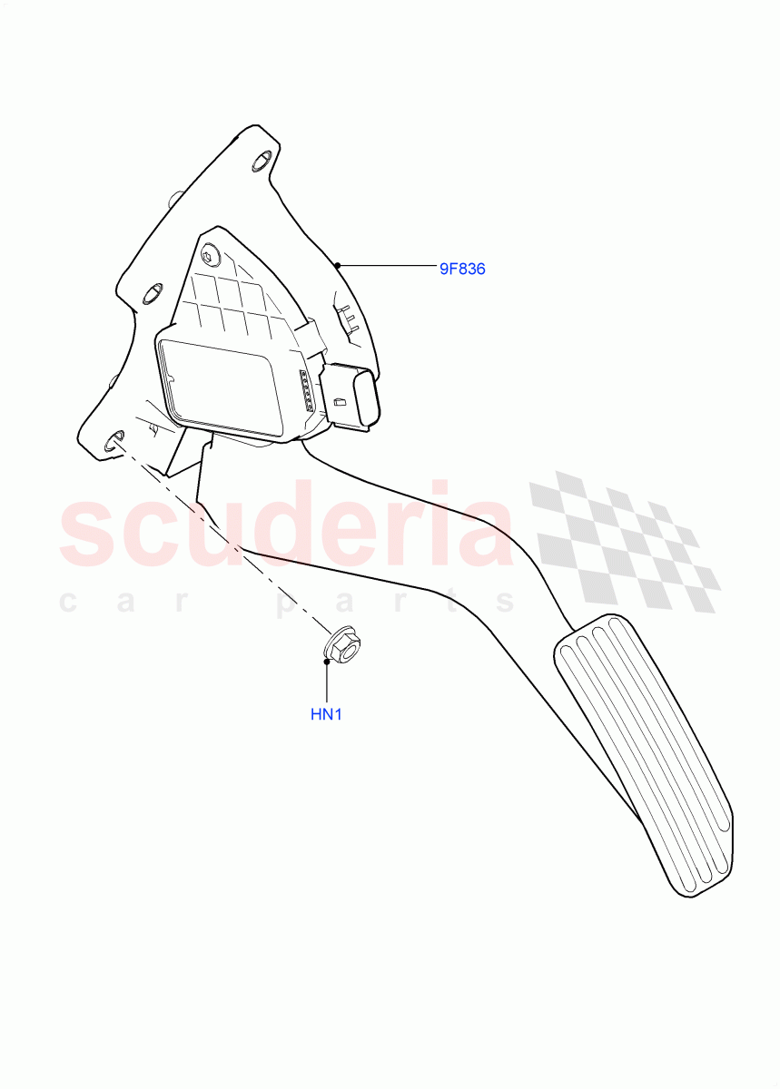 Accelerator/Injection Pump Controls (2.0L 16V TIVCT T/C 240PS Petrol, Changsu (China)) ((V) FROMFG000001) of Land Rover Land Rover Discovery Sport (2015+) [2.0 Turbo Petrol GTDI]