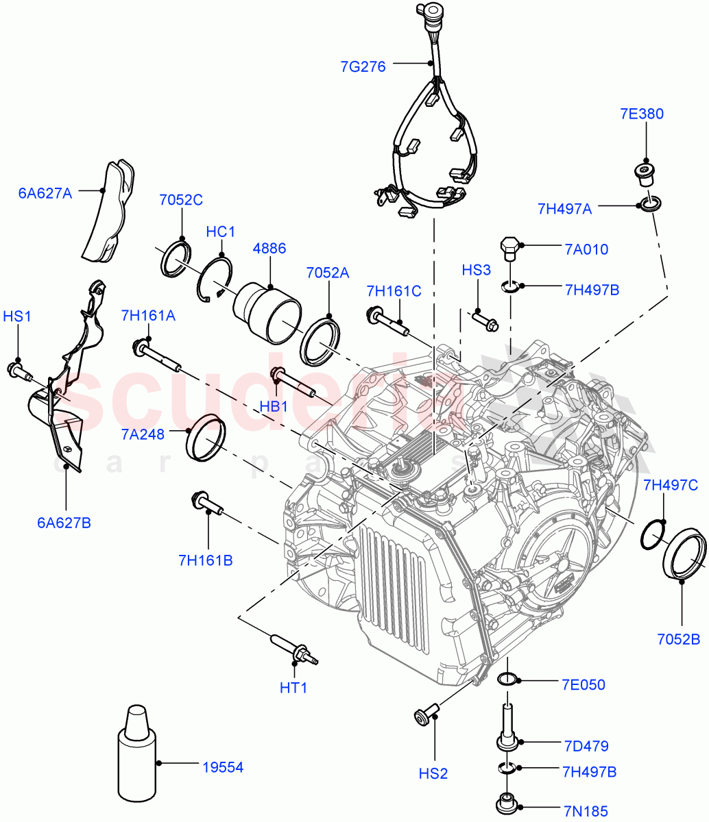 Transmission External Components (6 Speed Auto AWF21 AWD) of Land Rover Land Rover Range Rover Evoque (2012-2018) [2.0 Turbo Petrol GTDI]