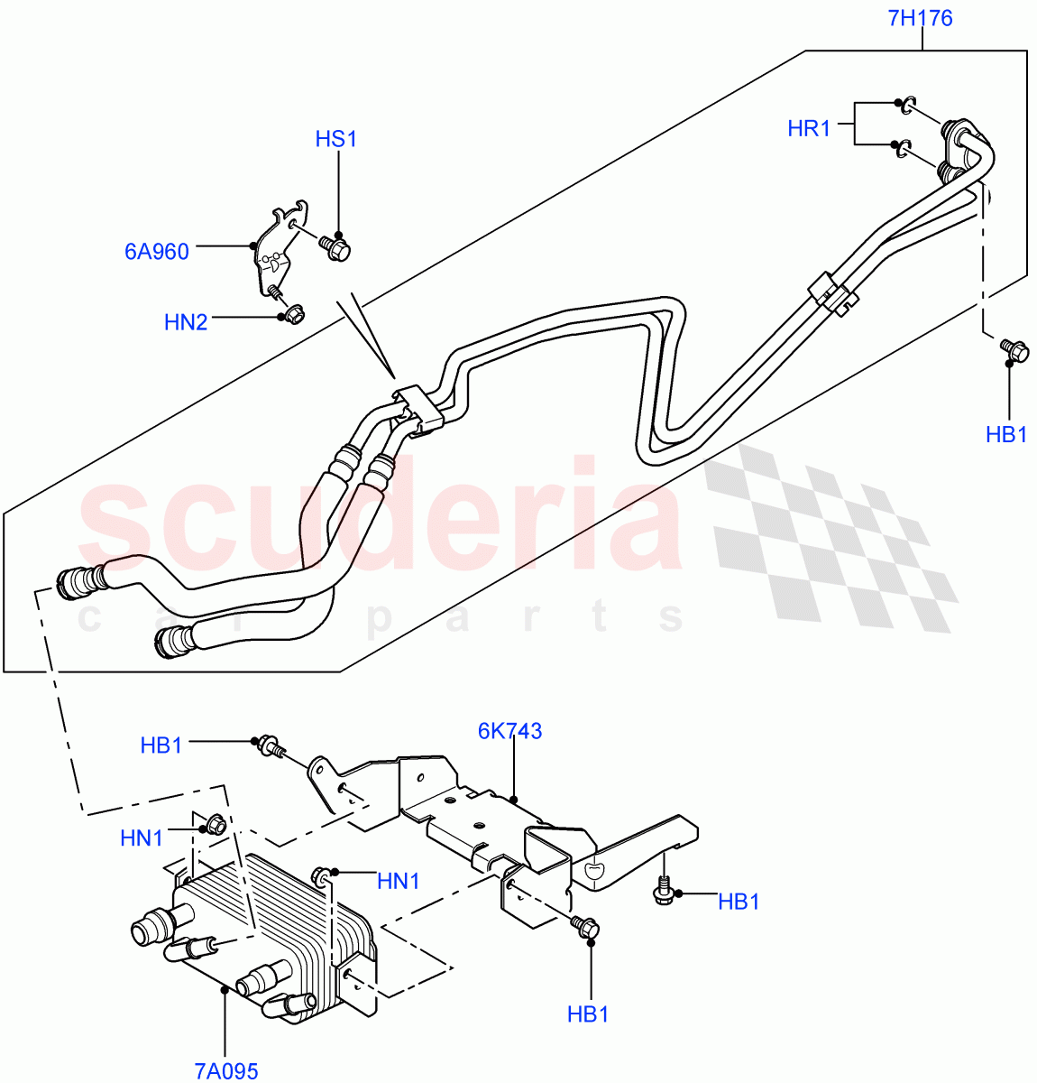 Transmission Cooling Systems (3.6L V8 32V DOHC EFi Diesel Lion, 6 Speed Auto ZF 6HP26 Steptronic) ((V) FROMAA000001) of Land Rover Land Rover Range Rover Sport (2010-2013) [5.0 OHC SGDI SC V8 Petrol]