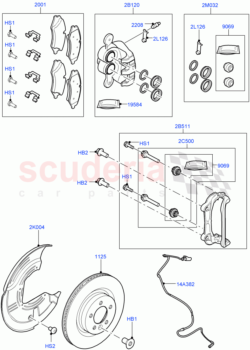 Front Brake Discs And Calipers(With Four Corner Air Suspension)((V)FROMEA000001) of Land Rover Land Rover Discovery 4 (2010-2016) [5.0 OHC SGDI NA V8 Petrol]