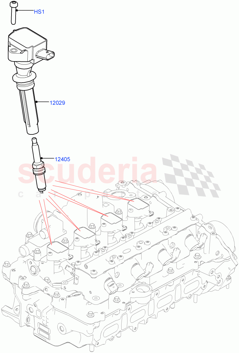 Ignition Coil And Wires/Spark Plugs(Solihull Plant Build)(2.0L I4 High DOHC AJ200 Petrol,2.0L AJ200P Hi PHEV,2.0L I4 Mid DOHC AJ200 Petrol)((V)FROMHA000001) of Land Rover Land Rover Range Rover (2012-2021) [2.0 Turbo Petrol AJ200P]