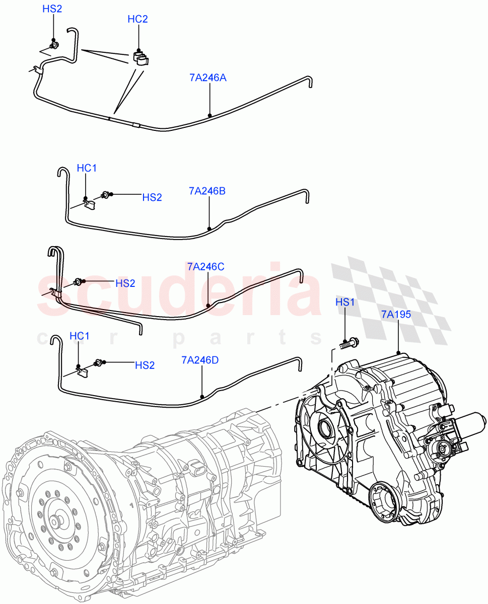 Transfer Drive Case (6 Speed Man ZF S6-53, 6 Speed Auto Transmission ZF 6HP28, 8 Speed Auto Trans ZF 8HP70 4WD, 6 Speed Auto ZF 6HP26 Steptronic) ((V) FROMAA000001, (V) TODA999999) of Land Rover Land Rover Range Rover (2010-2012) [5.0 OHC SGDI SC V8 Petrol]