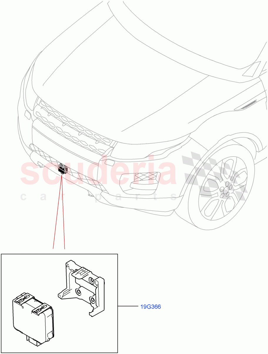 Speed Control (2.0L AJ20P4 Petrol E100 PTA, ACC + Stop/go, 2.0L AJ20P4 Petrol High PTA, ACC + Adaptive Lane Control, 2.0L AJ20P4 Petrol Mid PTA, ACC + Stop/go + Cra, Adaptive Cruise Control with Stg As, With Speed Control) ((V) FROMLH000001) of Land Rover Land Rover Discovery Sport (2015+) [2.0 Turbo Petrol AJ200P]
