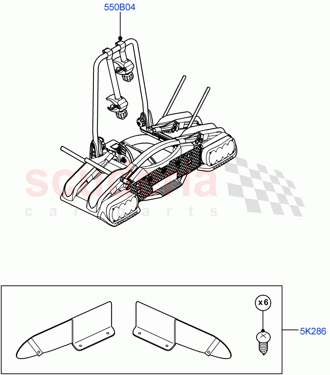 Carriers & Boxes (Bike Carriers) of Land Rover Land Rover Range Rover Velar (2017+) [2.0 Turbo Diesel AJ21D4]