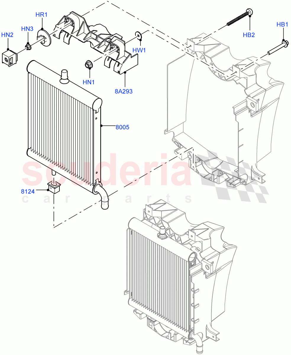 Radiator/Coolant Overflow Container (Auxiliary Unit) (2.0L AJ200P Hi PHEV, With Extra Engine Cooling System) ((V) FROMMA000001) of Land Rover Land Rover Range Rover Sport (2014+) [2.0 Turbo Petrol AJ200P]