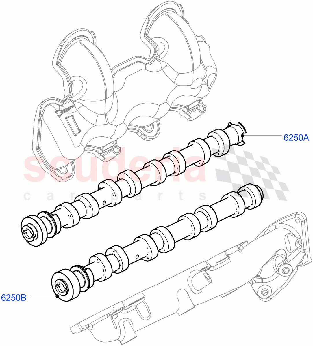 Camshaft(4.4L DOHC DITC V8 Diesel)((V)FROMBA000001) of Land Rover Land Rover Range Rover Sport (2014+) [4.4 DOHC Diesel V8 DITC]