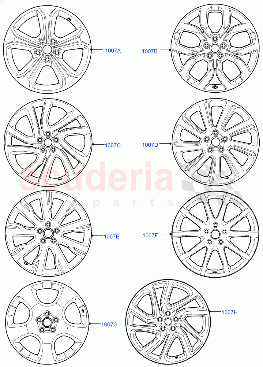 Wheels (Halewood (UK)) ((V) TOKH999999) of Land Rover Land Rover Discovery Sport (2015+) [2.0 Turbo Petrol GTDI]