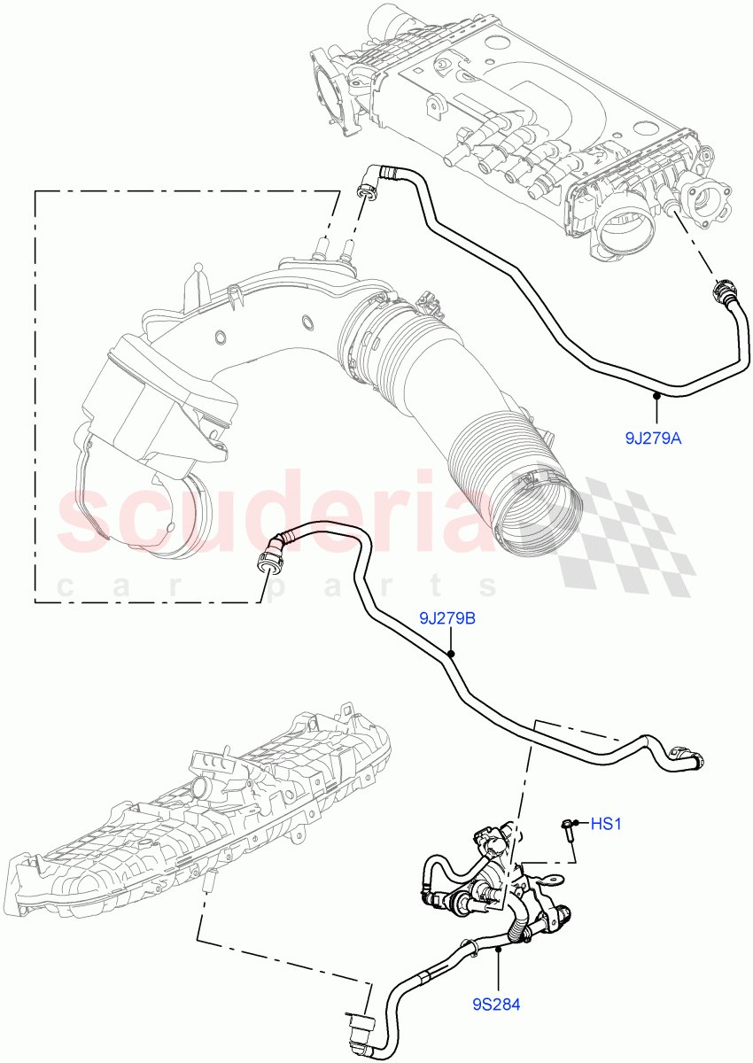 Evaporative Emission (Nitra Plant Build) (3.0L AJ20P6 Petrol High) ((V) FROML2000001) of Land Rover Land Rover Defender (2020+) [3.0 I6 Turbo Petrol AJ20P6]