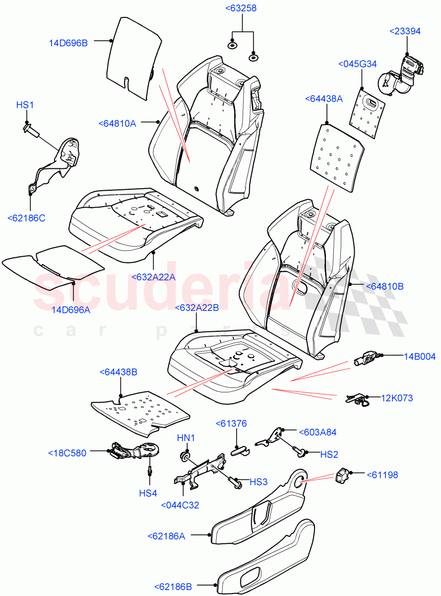 Front Seat Pads/Valances & Heating(Halewood (UK),Seat - Standard)((V)FROMGH000001) of Land Rover Land Rover Range Rover Evoque (2012-2018) [2.0 Turbo Petrol AJ200P]