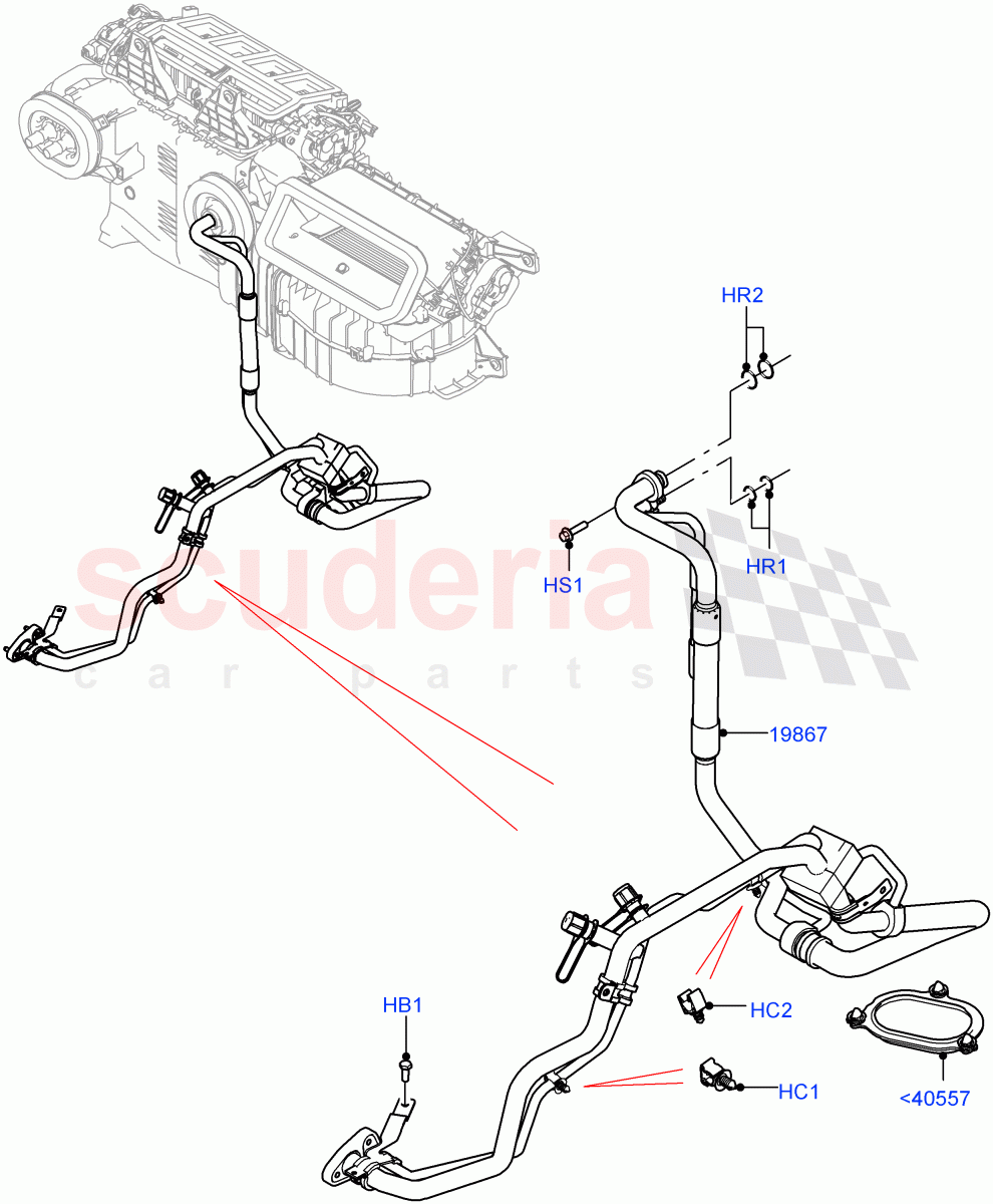 Air Conditioning Condensr/Compressr (Solihull Plant Build) (With Front Comfort Air Con (IHKA), With Air Conditioning - Front/Rear, With Manual Air Conditioning) ((V) FROMKA000001) of Land Rover Land Rover Discovery 5 (2017+) [2.0 Turbo Diesel]