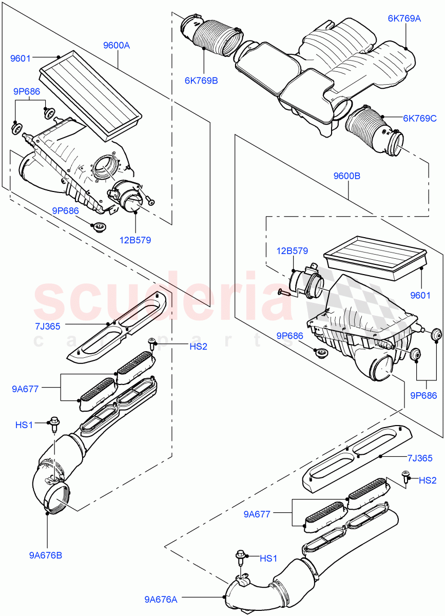 Air Cleaner(5.0L OHC SGDI NA V8 Petrol - AJ133) of Land Rover Land Rover Range Rover (2012-2021) [5.0 OHC SGDI NA V8 Petrol]