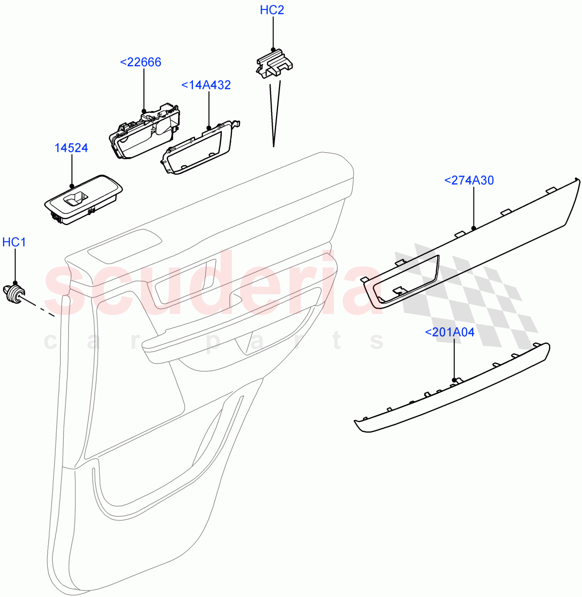 Rear Door Trim Installation ((V) FROMAA000001) of Land Rover Land Rover Range Rover Sport (2010-2013) [5.0 OHC SGDI SC V8 Petrol]