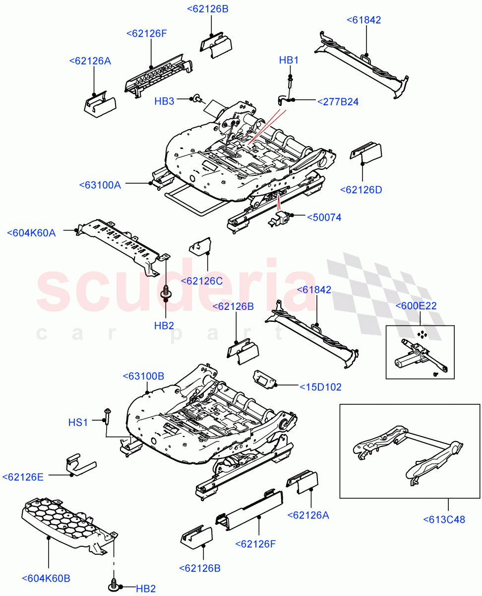 Front Seat Base(Nitra Plant Build)((V)FROMK2000001) of Land Rover Land Rover Discovery 5 (2017+) [2.0 Turbo Diesel]