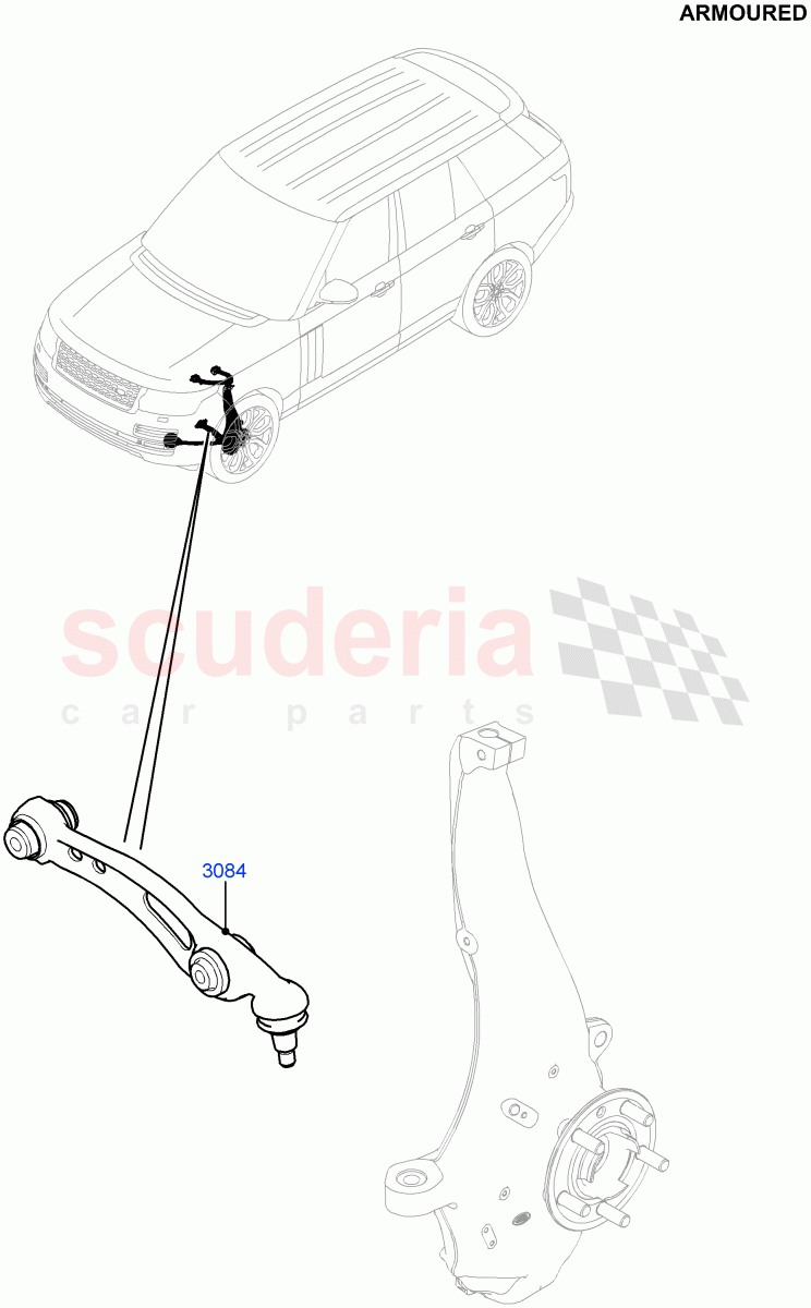 Front Suspension Arms (Armoured) ((V) FROMEA000001) of Land Rover Land Rover Range Rover (2012-2021) [4.4 DOHC Diesel V8 DITC]