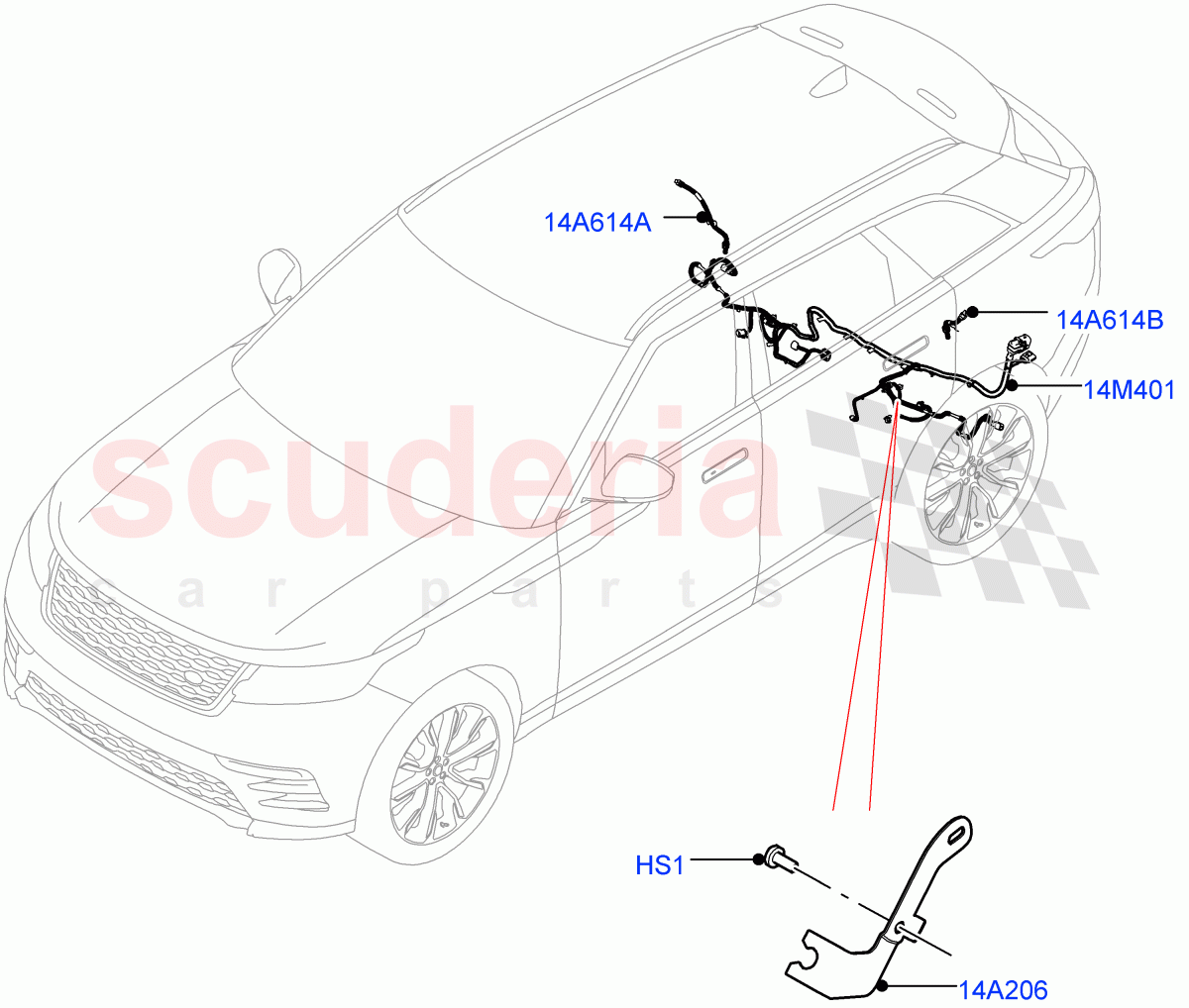 Electrical Wiring - Chassis of Land Rover Land Rover Range Rover Velar (2017+) [5.0 OHC SGDI SC V8 Petrol]