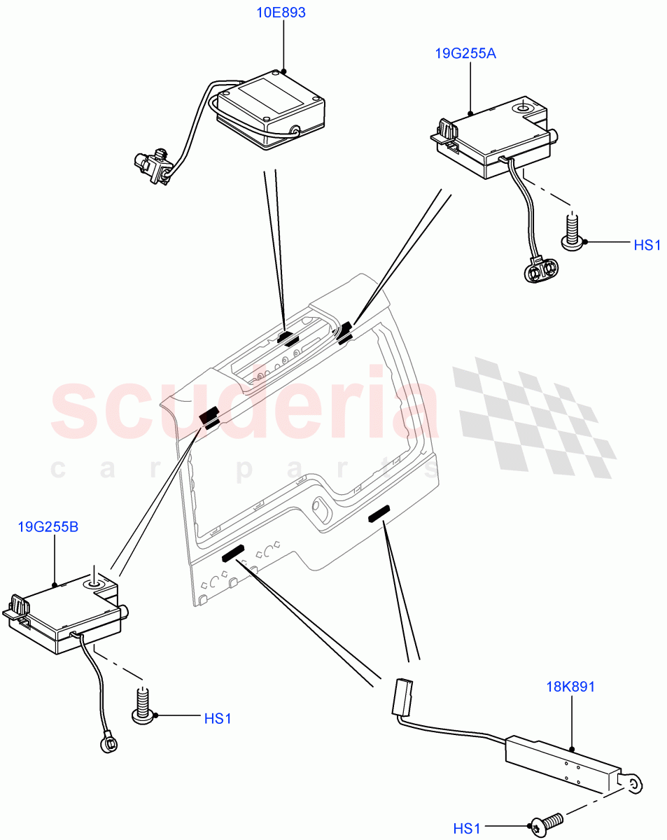 Aerial (Tailgate) ((V) FROMAA000001) of Land Rover Land Rover Discovery 4 (2010-2016) [3.0 Diesel 24V DOHC TC]