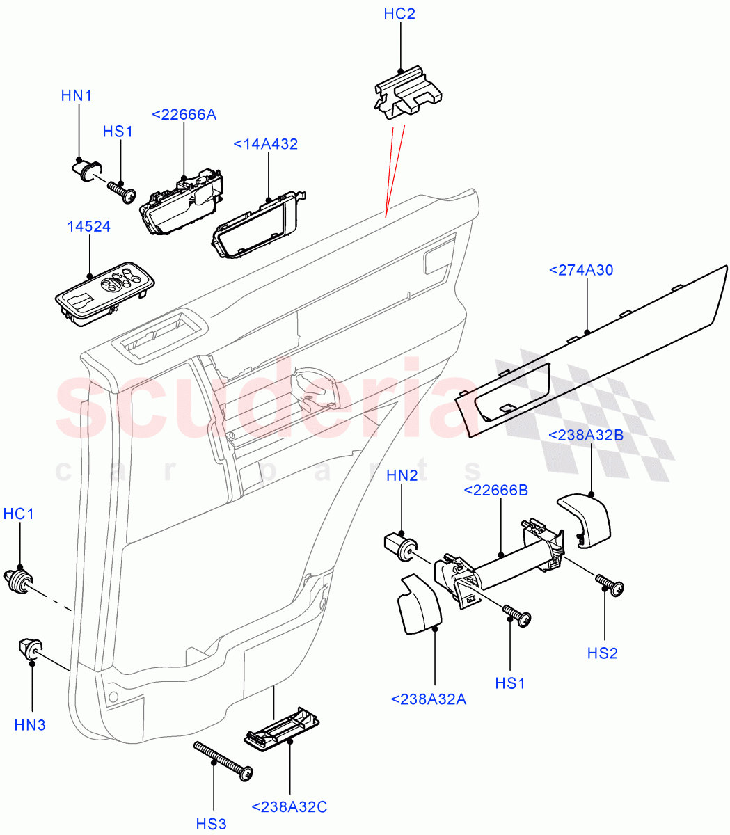 Rear Door Trim Installation ((V) FROMAA000001) of Land Rover Land Rover Discovery 4 (2010-2016) [3.0 Diesel 24V DOHC TC]