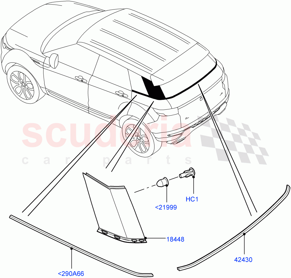Luggage Compartment Door (Finishers) (3 Door, Halewood (UK), 5 Door) of Land Rover Land Rover Range Rover Evoque (2012-2018) [2.2 Single Turbo Diesel]