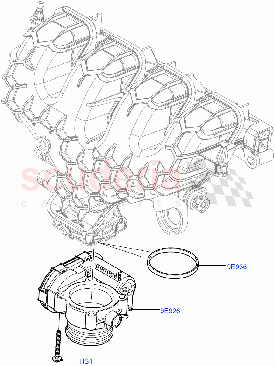 Throttle Housing (2.0L 16V TIVCT T/C 240PS Petrol) of Land Rover Land Rover Range Rover (2012-2021) [2.0 Turbo Petrol GTDI]