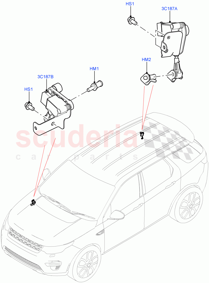 Automatic Headlamp Levelling System (Halewood (UK), Less Adaptive Damping, With BI - Xenon Headlamps, With Adaptive Headlamps Bi Xenon) of Land Rover Land Rover Discovery Sport (2015+) [2.2 Single Turbo Diesel]