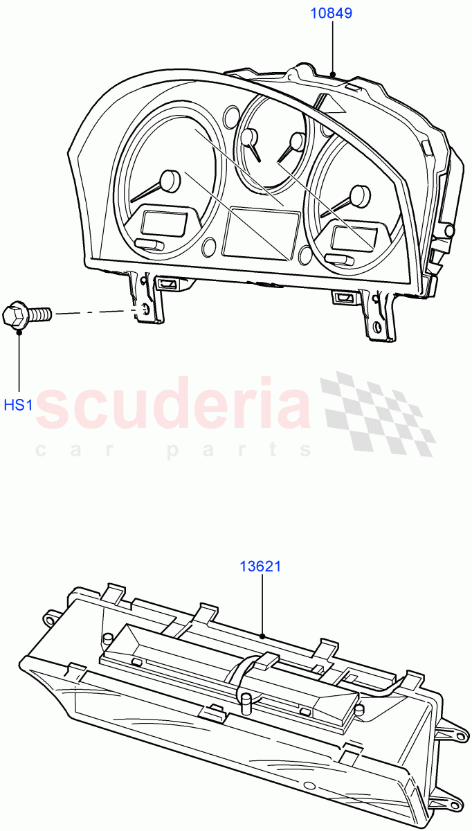 Instrument Cluster ((V) TO9A999999) of Land Rover Land Rover Range Rover Sport (2005-2009) [4.2 Petrol V8 Supercharged]