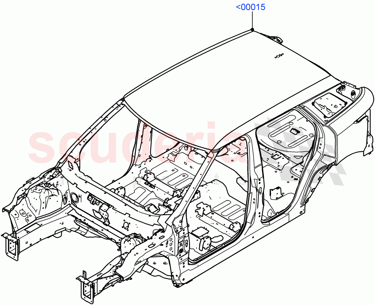 Bodyshell (Halewood (UK)) of Land Rover Land Rover Range Rover Evoque (2019+) [2.0 Turbo Petrol AJ200P]