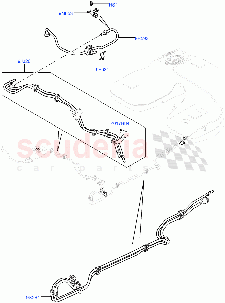 Fuel Lines (Front) (3.0L DOHC GDI SC V6 PETROL, (-) "CDN/USA", Less FFV- (Ethanol) Fuel, (-) "KOR") of Land Rover Land Rover Range Rover (2012-2021) [3.0 DOHC GDI SC V6 Petrol]