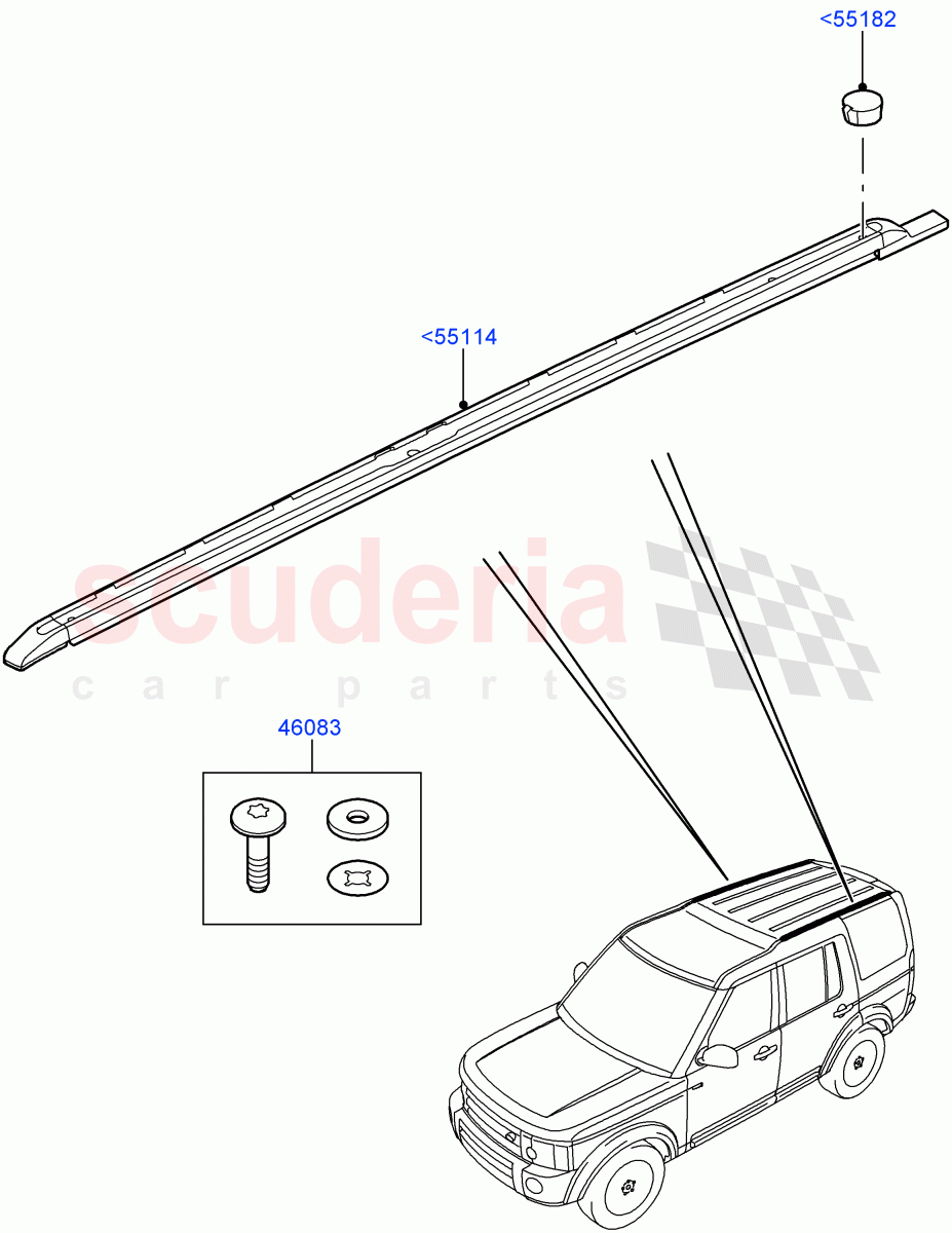 Roof Rack Systems (With Roof Rails) ((V) FROMAA000001) of Land Rover Land Rover Discovery 4 (2010-2016) [3.0 Diesel 24V DOHC TC]