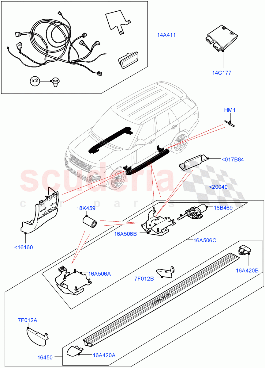 Side Steps And Tubes(Power Deployable, Accessory)((V)TOKA999999) of Land Rover Land Rover Range Rover (2012-2021) [2.0 Turbo Petrol AJ200P]