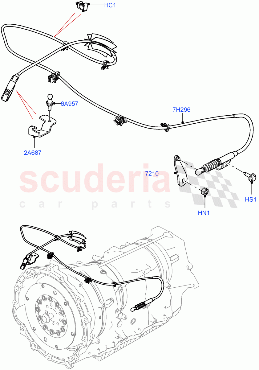 Gear Change-Automatic Transmission (3.0L AJ20D6 Diesel High, 8 Speed Auto Trans ZF 8HP76) ((V) FROMMA000001) of Land Rover Land Rover Range Rover Velar (2017+) [2.0 Turbo Petrol AJ200P]