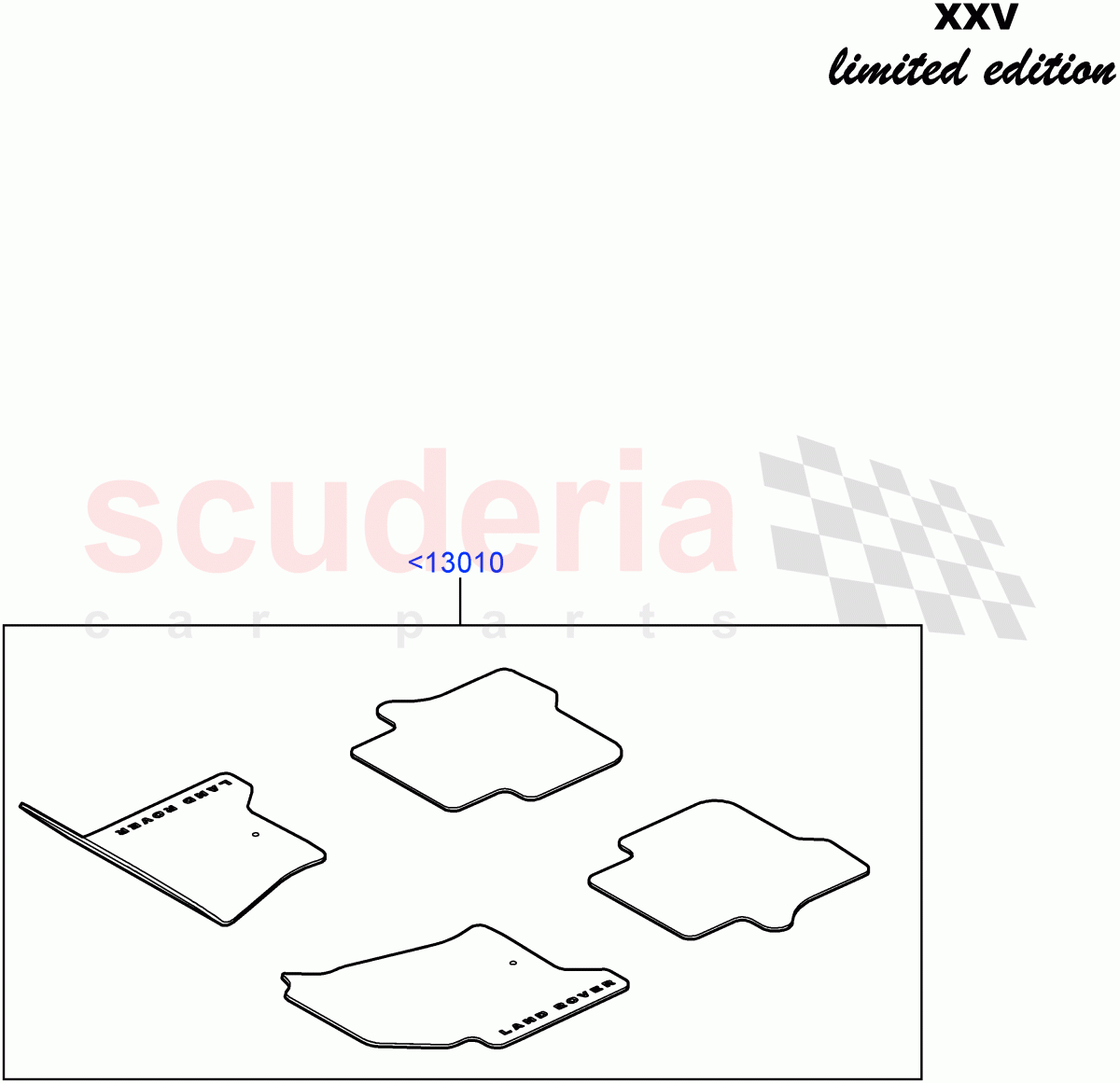 Floor Trim(XXV Anniversary LE)((V)FROMEA000001) of Land Rover Land Rover Discovery 4 (2010-2016) [4.0 Petrol V6]