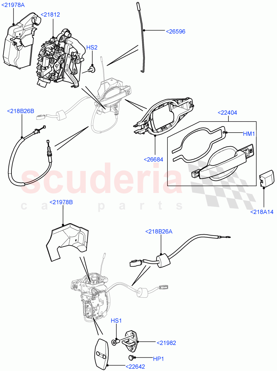 Front Door Lock Controls((V)FROMAA000001) of Land Rover Land Rover Range Rover (2010-2012) [5.0 OHC SGDI NA V8 Petrol]