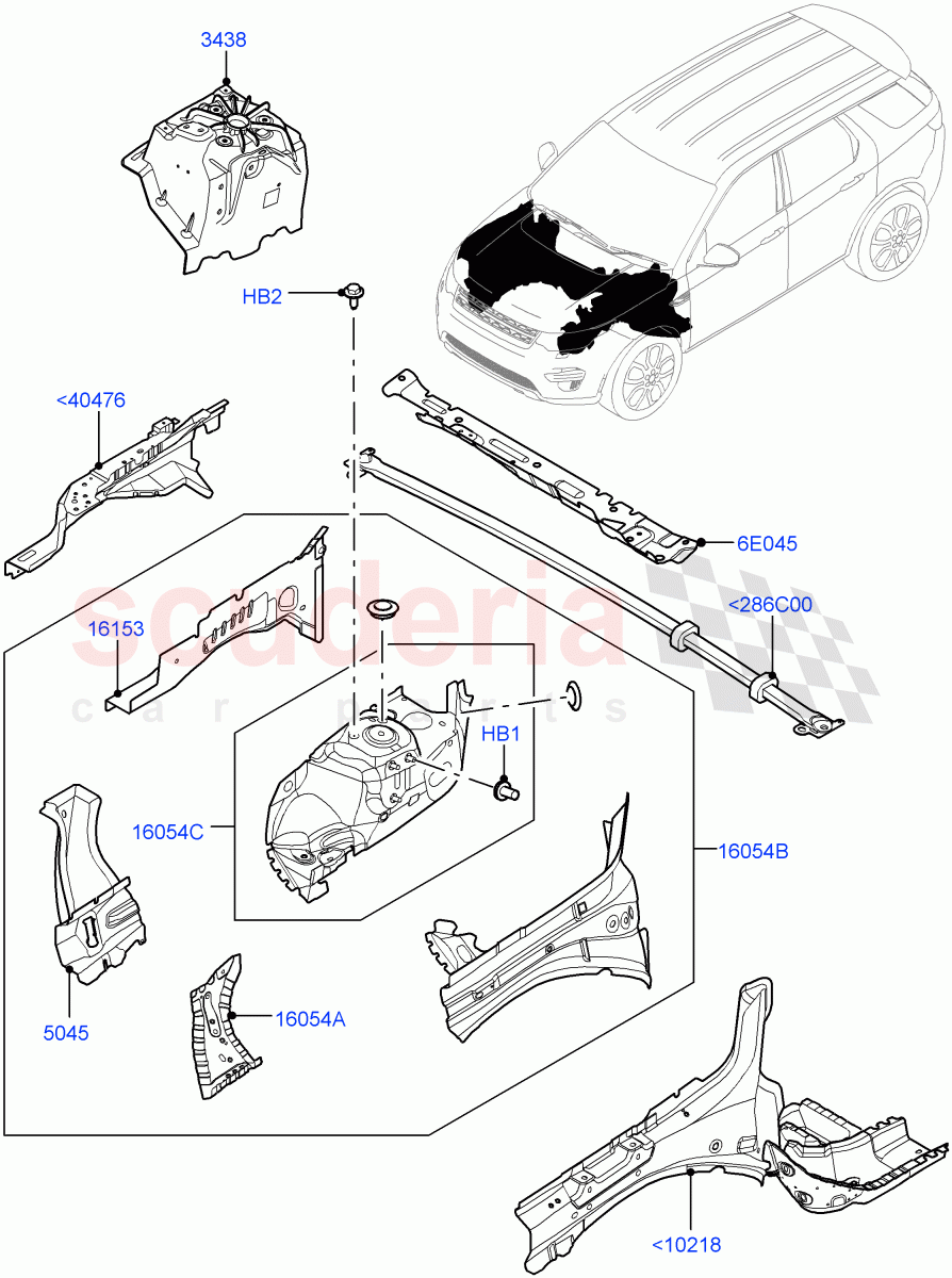 Front Panels, Aprons & Side Members (Aprons And Side Members) (Itatiaia (Brazil)) ((V) FROMGT000001) of Land Rover Land Rover Discovery Sport (2015+) [2.0 Turbo Petrol GTDI]