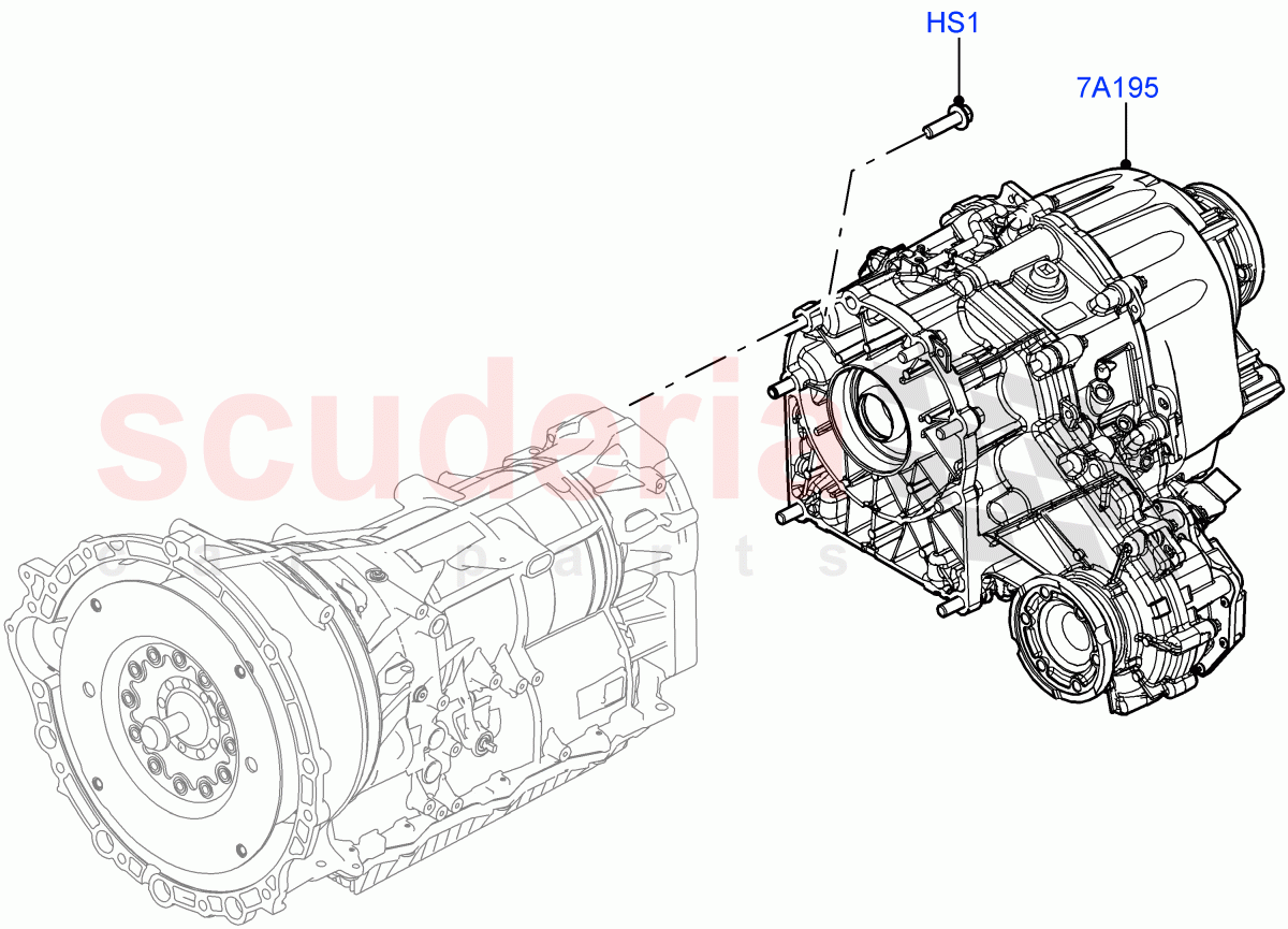 Transfer Drive Case(Nitra Plant Build)(With 2 Spd Trans Case With Ctl Trac)((V)FROMM2000001) of Land Rover Land Rover Discovery 5 (2017+) [3.0 I6 Turbo Petrol AJ20P6]