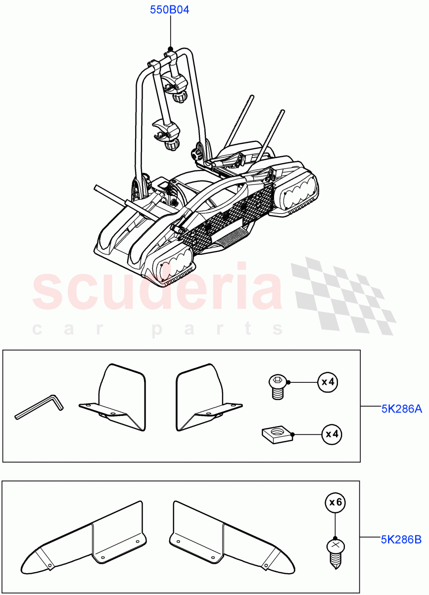 Carriers & Boxes(Accessory, Nitra Plant Build, Solihull Plant Build, Bike Carriers) of Land Rover Land Rover Discovery 5 (2017+) [2.0 Turbo Diesel]